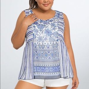 Torrid Paisley Print Chiffon Top